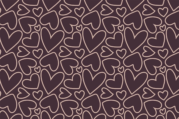 Vector valentijnsdag schattig eenvoudig harten patroon banner ontwerp