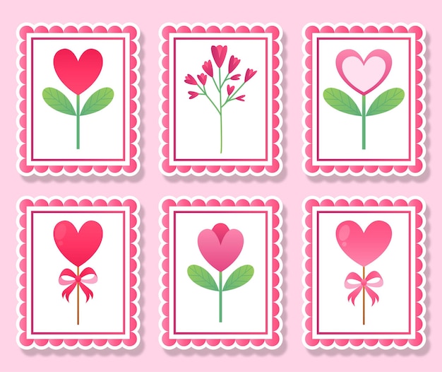 Valentijnsdag stickers