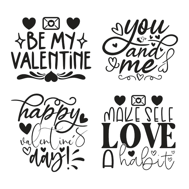 Valentijnsdag SVG En T-shirt Design Bundle Valentijnsdag SVG Quotes Design T-shirt Bundle