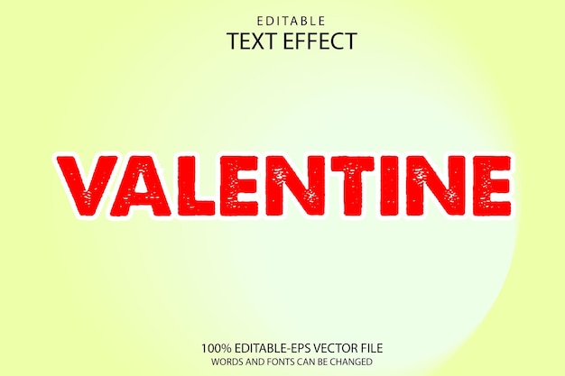 Valentijnsdag teksteffect