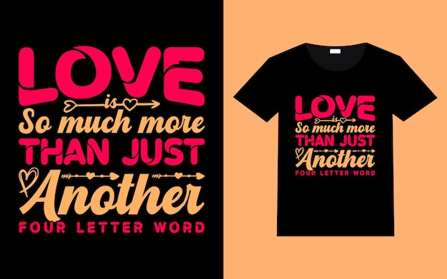 Valentijnsdag typografie citeert t-shirtontwerp romantische belettering van liefde