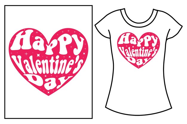 Vector valentijnsdag typografie geschenk t-shirt ontwerp