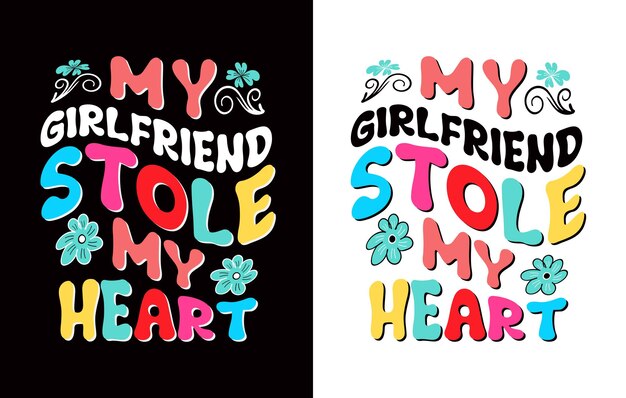 Valentijnsdag typografie T-shirt Design.