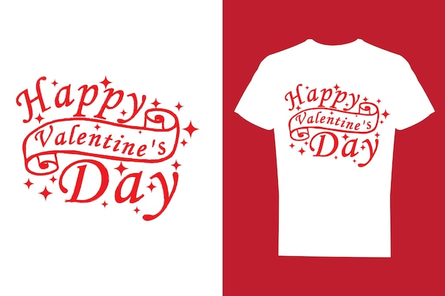 valentijnsdag typografie t-shirtontwerp