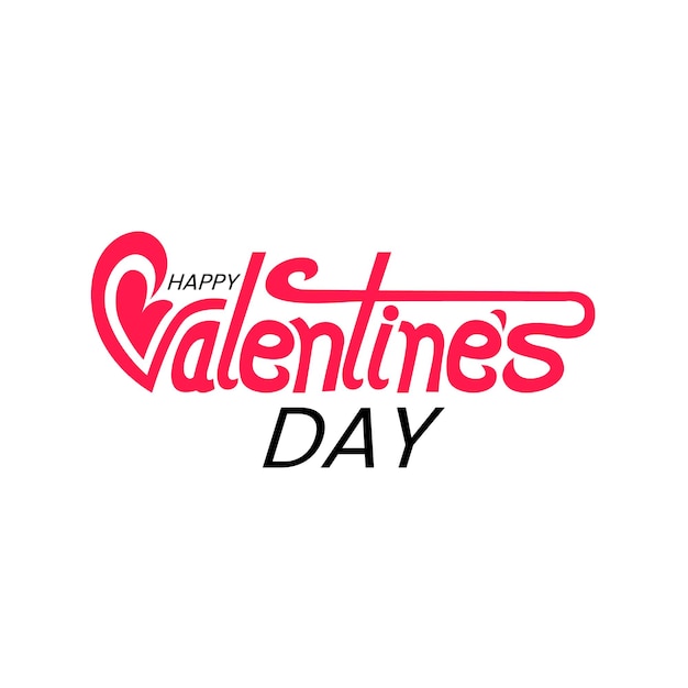 Valentijnsdag Vector typografie en belettering kaart ontwerp met hart patroon achtergrond. valentijnsdag
