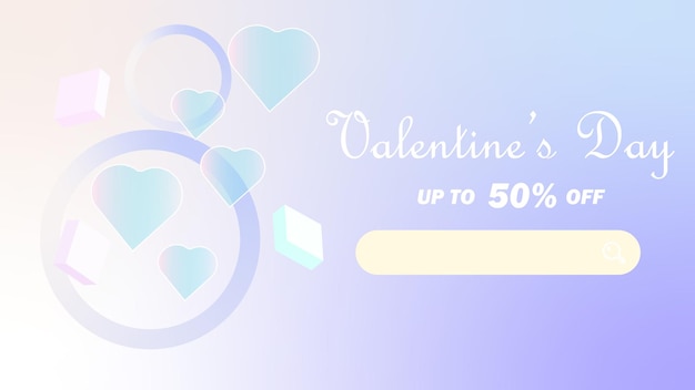 Valentijnsdag verkoop banner