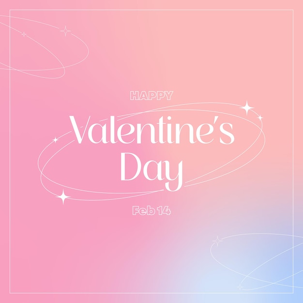 Valentijnsdagbriefje met valentijnsdagstypografie op roze achtergrond