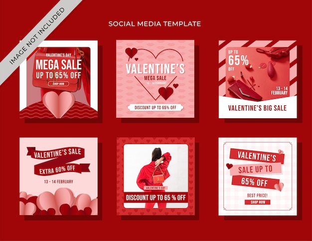 Vector valentijnsuitverkoop vector social media post