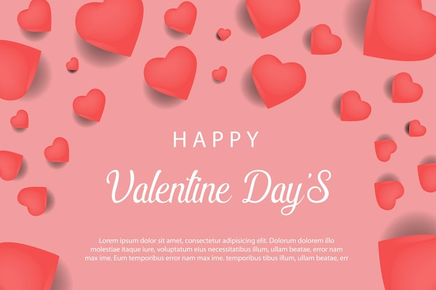 Valentin day banner vector shape