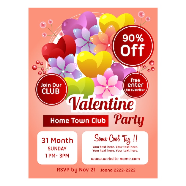 Valentine-affichemalplaatje met kleurrijke overladen bloem