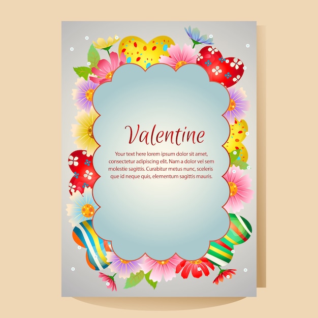 Valentine-affichemalplaatje met overladen suikergoedhart