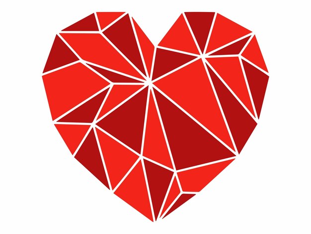 Valentine Background Geometric Heart Illustration