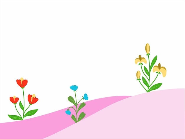 Valentine Background with Flower Illustration