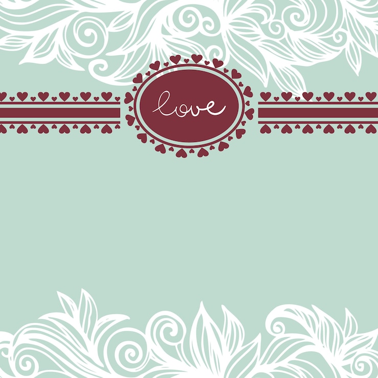 Vector valentine background with frame