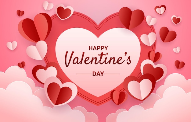 Vector valentine background with heart shape element