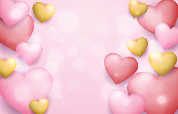 Valentine Background with Heart Shape