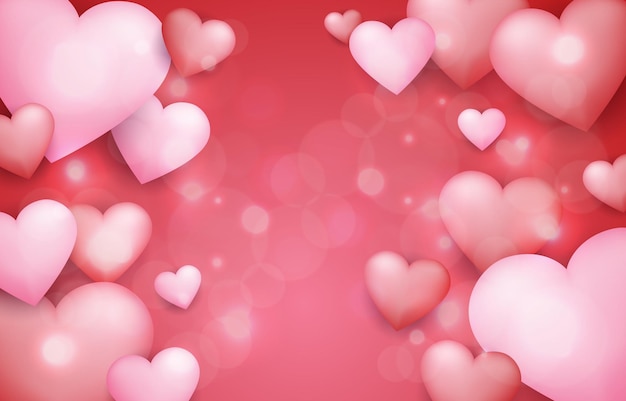 Valentine Background with Heart Shape