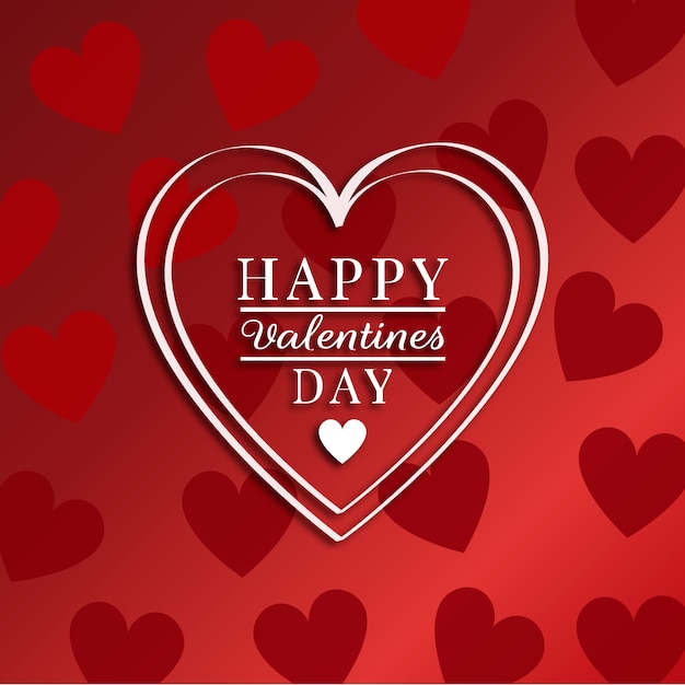 Vector valentine background with hearts