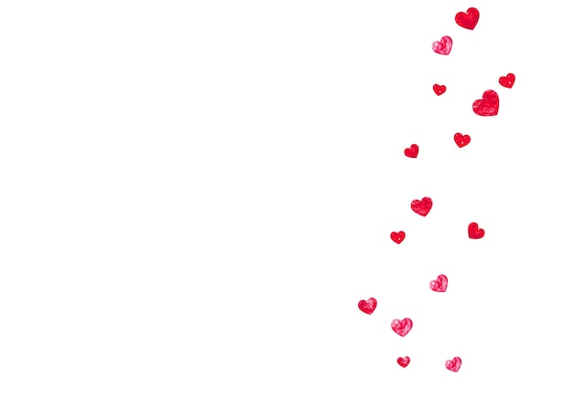 valentine background with pink glitter hearts february 14th day vector confetti for valentine background template grunge hand drawn texture