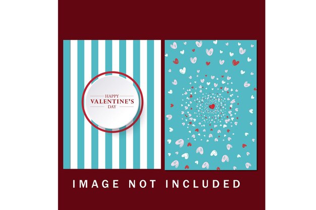 Vector valentine card design template