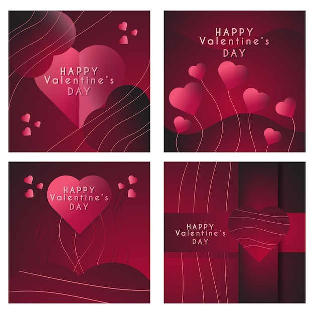 Design pacchetto regalo biglietto di san valentino