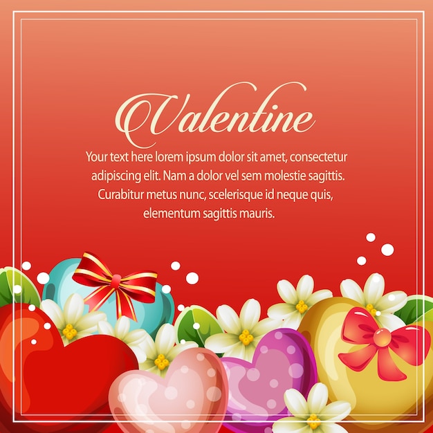 valentine card heart jasmine decoration