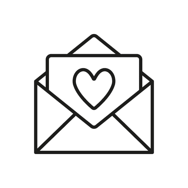 Valentine card icon vector basic design simple and modern