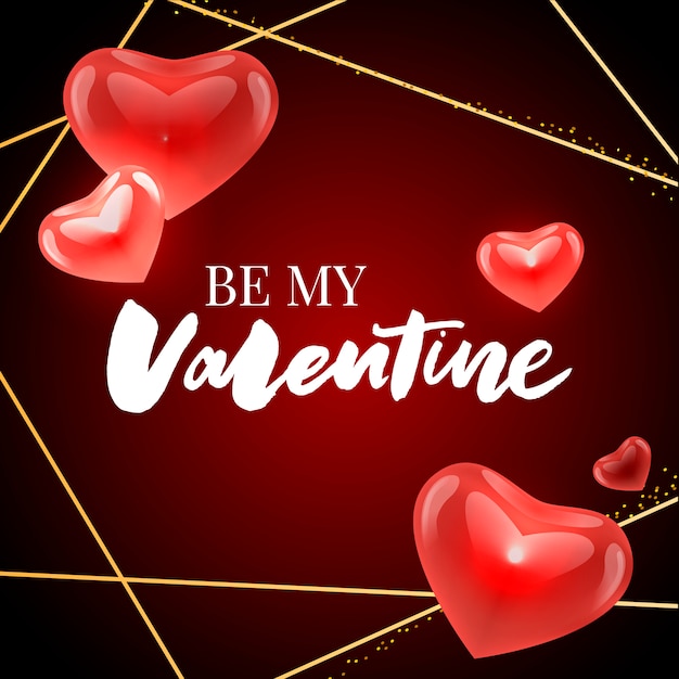 valentine card with typography