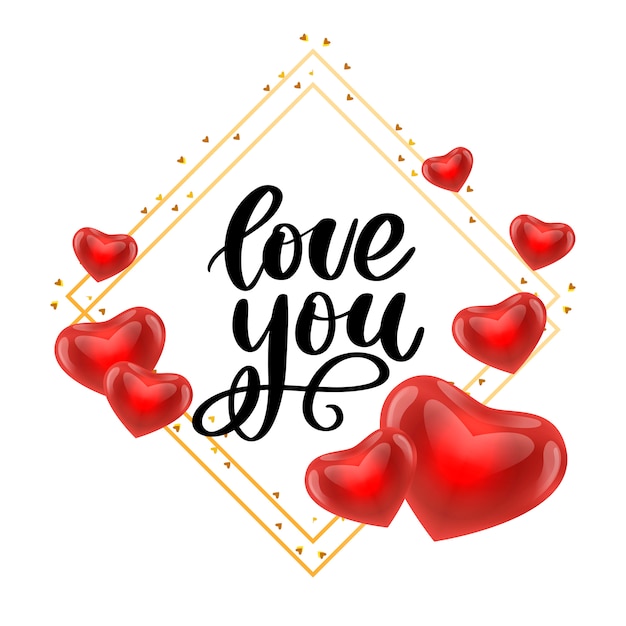 Valentine card with typography