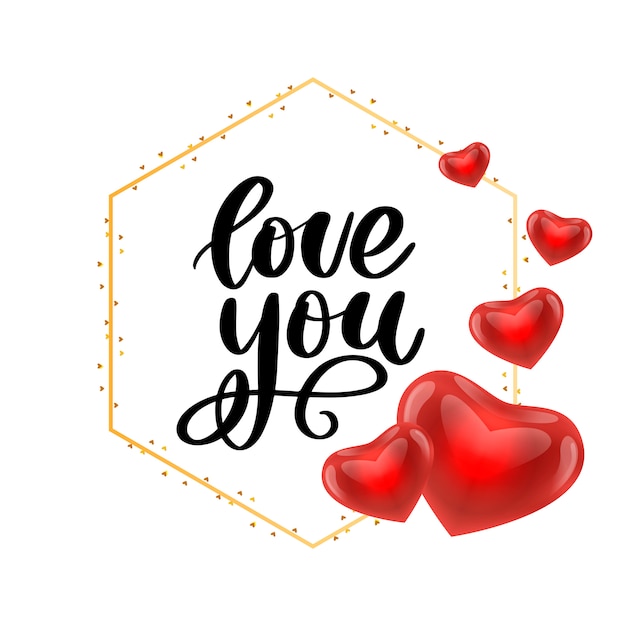 valentine card with typography