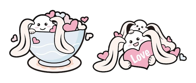 valentine cute characters love pet