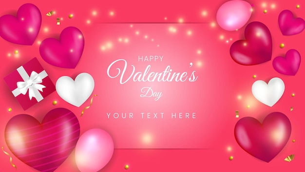 Valentine Day Beautiful Vector Background Design