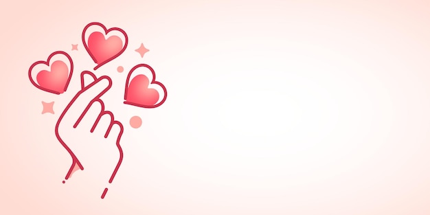 Vettore giorno di san valentino copia spazio illustrazione vettoriale mini ti amo clip art a mano in colore rosa