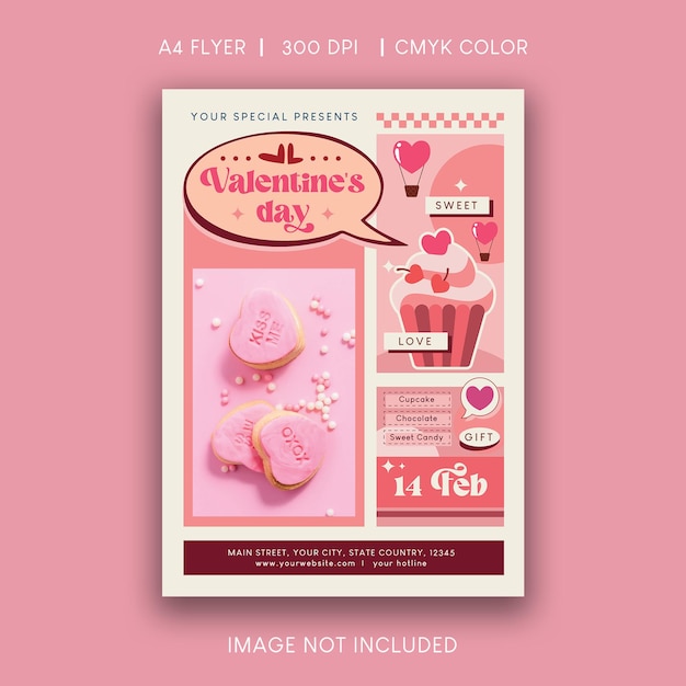 Vector valentine day flyer