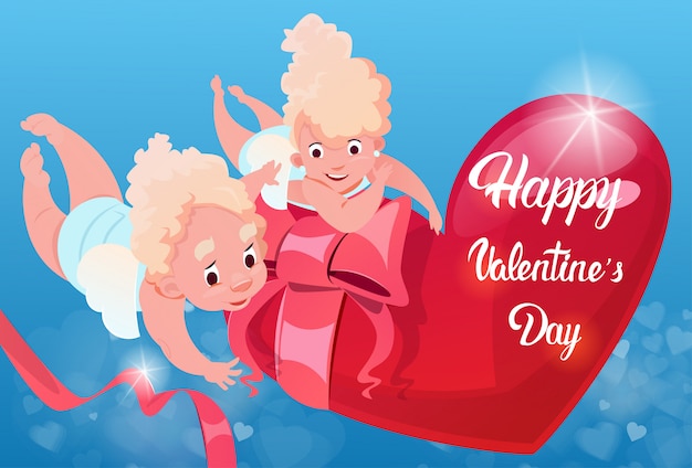 Forma del cuore di cupido di amour love amour love day card card