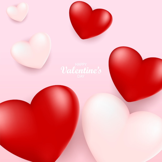 Шаблон поздравительной открытки День Святого Валентина