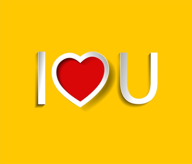 Valentine day i love you message design for your lover