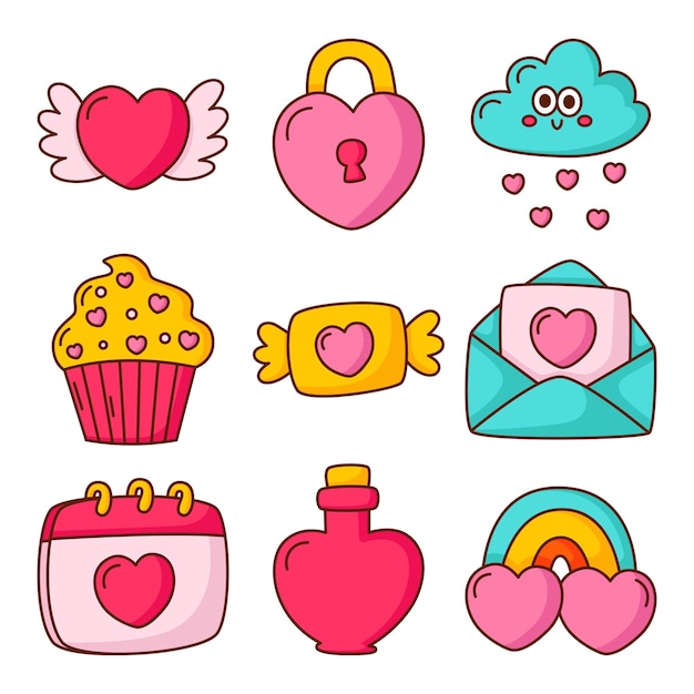 Vector valentine day icons