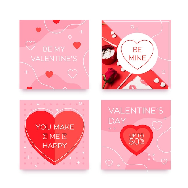 Vector valentine day instagram post