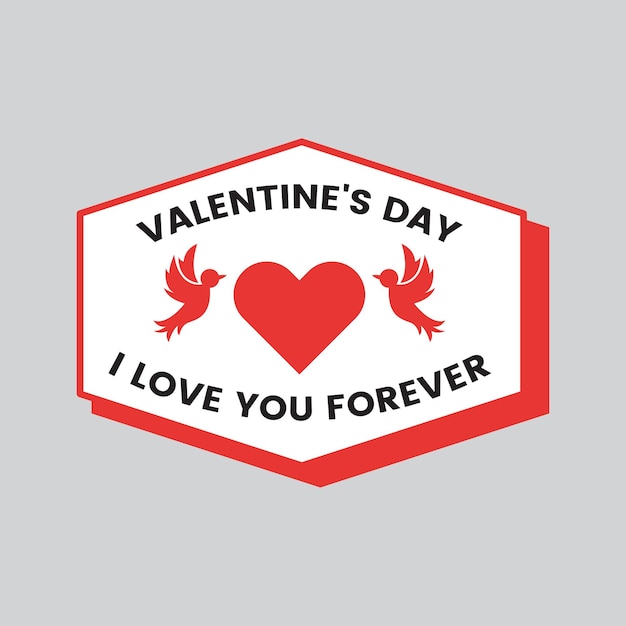 Vector valentine day logo design free vector