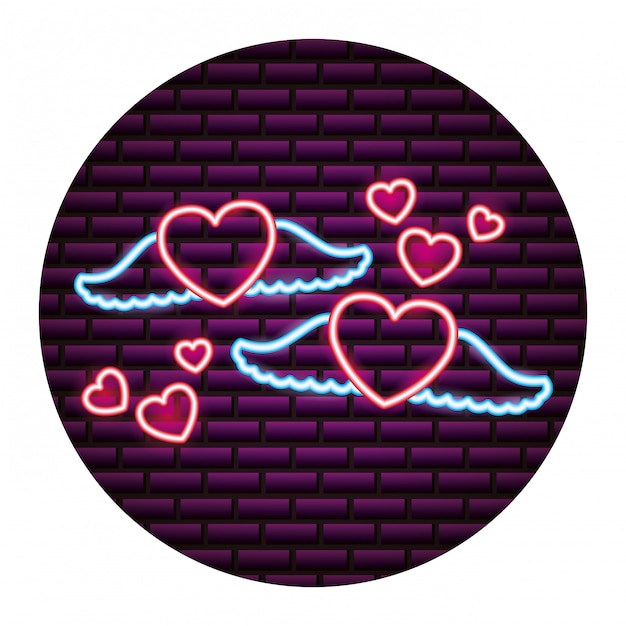 Valentine day neon