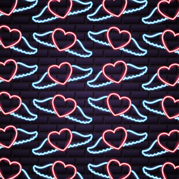 Valentine day neon