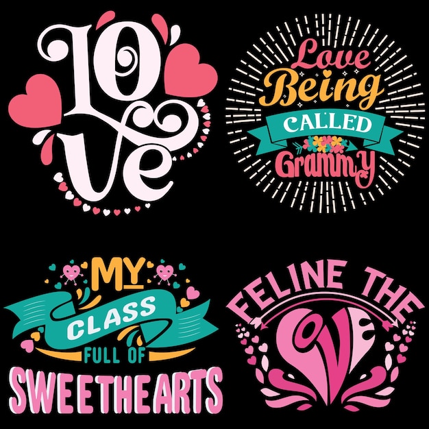 Valentine day related typography  hand drawn lettering graphic for unique t shirt design