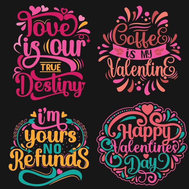 Valentine day related typography hand drawn lettering graphic for unique t shirt design