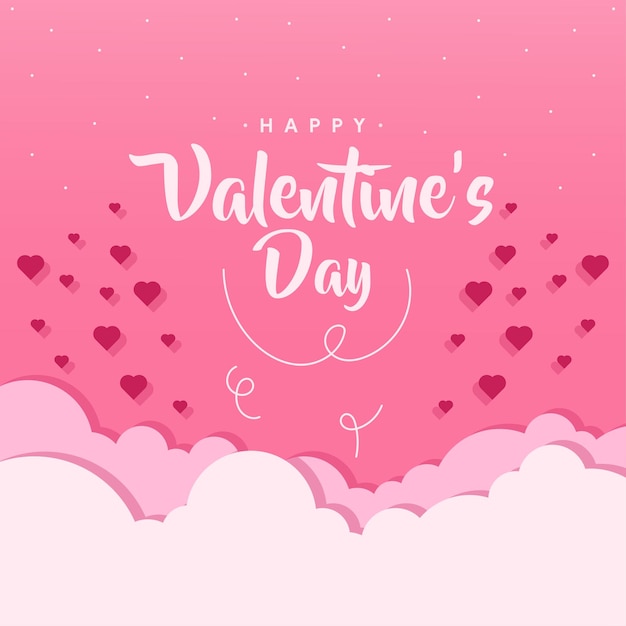 Valentine day sale background with podium in flat design