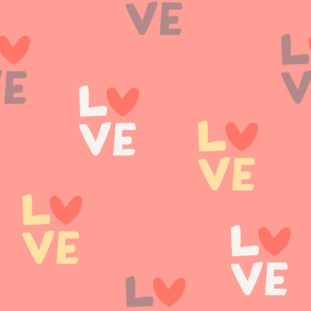 Vector valentine day seamless pattern