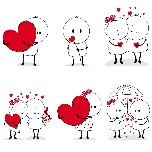 Vector valentine day.valentine vector illustration.cute characters. romantic,wedding couple.