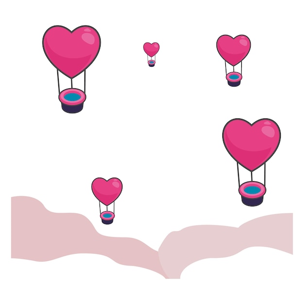 Vector valentine day vector flat illustration