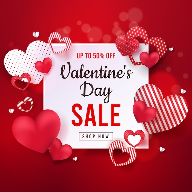 Valentine Day web sale banner