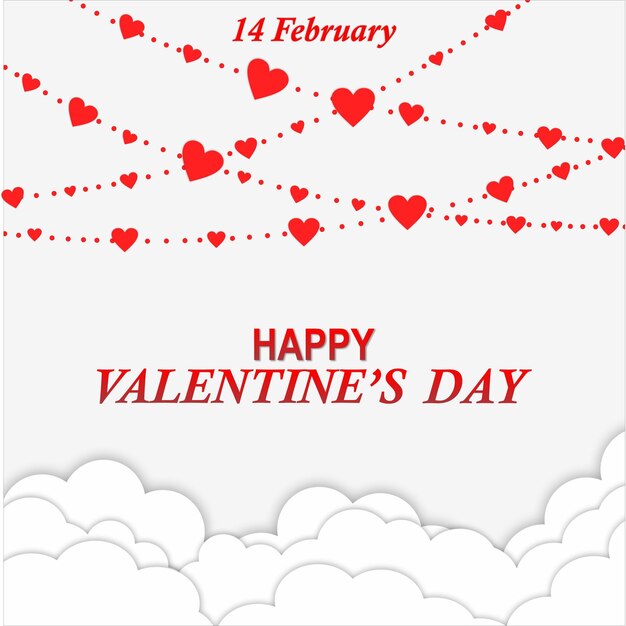 Vector valentine day with lovely hearts background